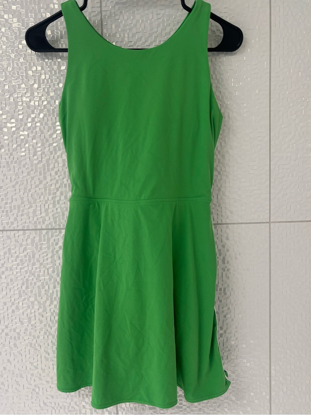 JoyLab Bright Green Sleeveless Fit-and-Flare Mini Dress